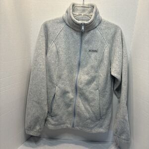 Columbia Jacket Womens Medium  Fleece Full Zip Benton Springs Sportswear Gray